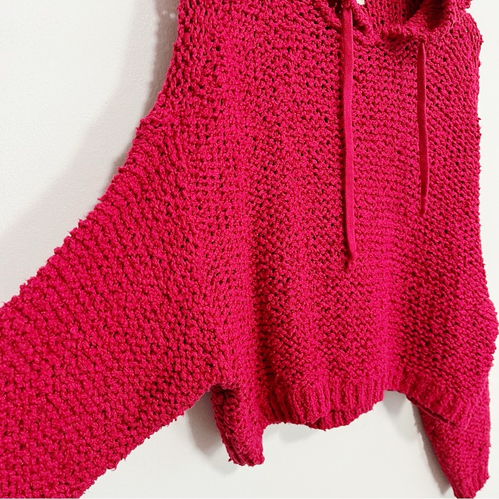 BOGO! Anthropologie Pilcro Sailcloth Oversized Hooded Sweater Red Size Medium - Picture 6 of 9